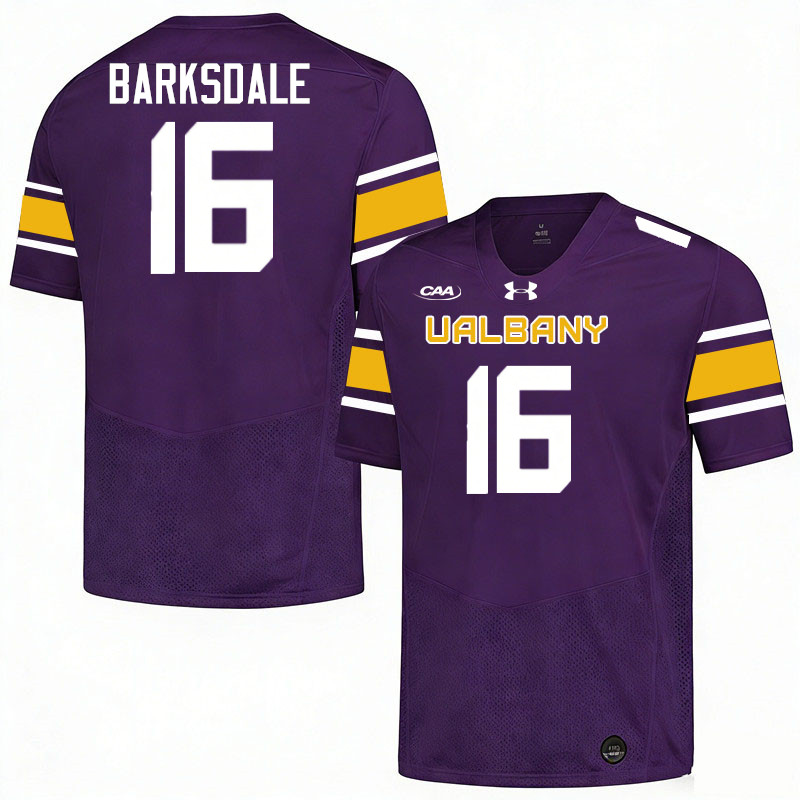 UAlbany Great Danes #16 Rashad Barksdale College Football Jerseys,Uniforms-Purple
